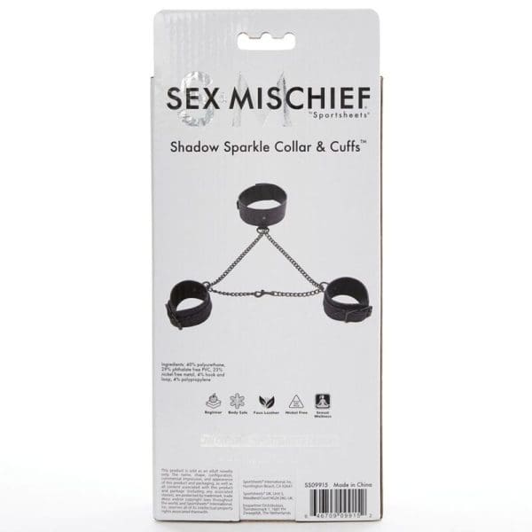 SEX & MICHIEF - SHADOW SPARKLE COLLAR AND CUFFS 4